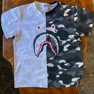 Bape Half City Camo Shark Face T-Shirt Small A Bathing Ape